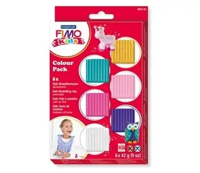 FIMO Sada modelovacích hmot kids Glitter / 6× 42 g / pečení v troubě 110 °C / od 8 let