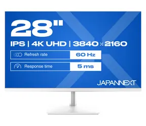 28" Japannext JN-IPS280UHD60F-P-W bílá / Monitor / IPS / 3840x2160 / 60Hz / HDMI + DP / FreeSync