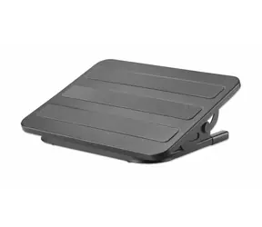 Manhattan Ergonomická opěrka nohou černá / Opěrka nohou / sklon ±20° / 380 x 300 mm / nosnost 20 kg
