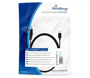 MediaRange MRCS188 černá / Kabel / USB-A - Mini-USB B / 1,8 m / USB 2.0