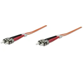 Intellinet oranžová / Optický kabel ST/ST / Multimode OM2 / 2 m