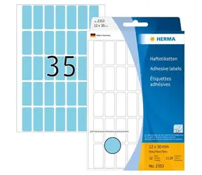 HERMA Etikety víceúčelové modré 12x30 mm / Etikety / papír matný / 1120 ks