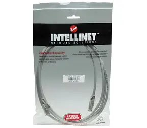 Intellinet UTP patchkabel Cat5e 2m šedá / Patch kabel / U/UTP / RJ45-RJ45 / pozlacené kontakty