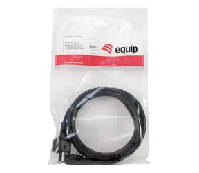 Equip CEE 7/7 - C5 černý / Napájecí kabel / 3 m / 250 V / 2,5 A