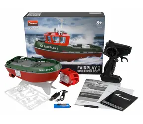 AMEWI RC vlečná loď Fairplay I zelená / 1:72 / RTR / 2.4GHz / délka 225 mm