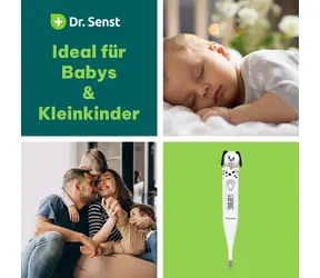 Dr. Senst Digitální teploměr Pejsek / Teploměr / 3 měřicí režimy / signalizace horečky / ohebná špička