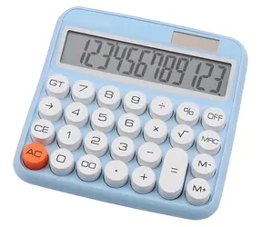 Genie 612B modrá / Kalkulačka / 12místná / LCD displej / Solární a baterie