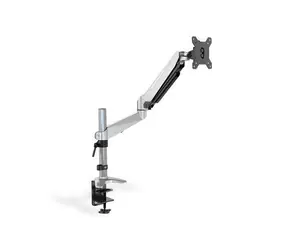 Digitus Stolní držák monitoru bílá / Stolní držák / 15"-27" / VESA 75-100 mm / Nosnost 8 kg / Plynová pružina