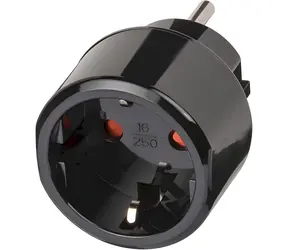 Brennenstuhl Cestovní adaptér EU-USA, Japonsko černá / Zásuvkový adaptér / 15 A / 110-125 V