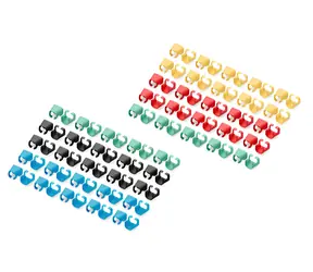 Digitus barevné klipy pro patch kabely RJ45 / Klipy na kabely / CAT5e-6A / 100 ks / mix barev