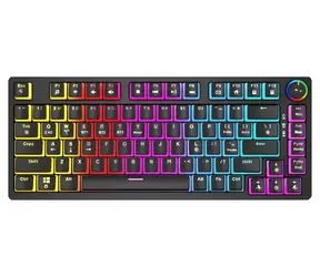Savio Phenix Gateron Yellow Pro Pudding černá / Mechanická herní klávesnice / RGB podsvícení / bezdrátová
