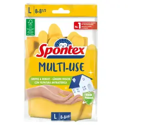 Spontex Multi-Use (Velikost 8-8,5) / Ochranné rukavice na úklid / Přírodní latex