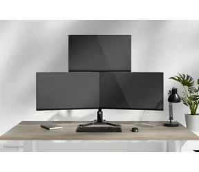 Neomounts DS45-600BL2-1 černá / Stolní stojan pro 3 monitory / velikost 10-32" / VESA 75x75-100x100 / nosnost 5 kg