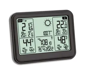 TFA 35.1141.01 MEMO šedá / Meteostanice / DCF-77 / bezdrátové čidlo 60 m / vlhkoměr
