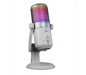 Rampage Diyez RGB bílá / Stolní mikrofon / kapacitní / Mini Jack 3.5 mm / USB-C