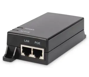 Digitus PoE+ injektor Gigabit / PoE injektor / IEEE 802.3af / 15,4 W / 48 V DC