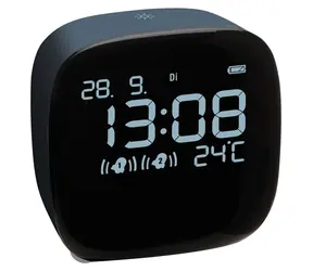 TFA 60.2034.06 / Digitální budík / Noční LED světlo / Teploměr / 2× alarm / Micro-USB nabíjení
