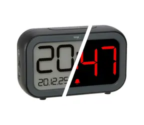 TFA 60.2048.01 BINGO HYBRID / Digitální budík / LCD/LED displej / dobíjecí baterie / USB-C / snooze