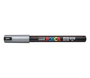 POSCA PC-1MR stříbrná / Popisovač / Akrylový / Kulatý hrot 0,7 mm / Rychleschnoucí