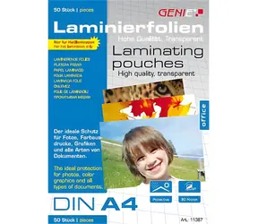 GENIE Laminovací fólie A4 80 mic / Laminovací fólie / 50 ks