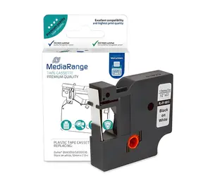 MediaRange kompatibilní páska pro Dymo D1 černá na bílé / Páska do tiskárny štítků / 12 mm / 7 m / laminovaná