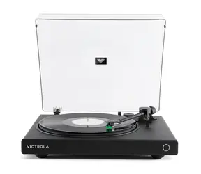Victrola VPT-1520-BLK-INT Wave černá / Gramofon / 2 rychlostní / RCA / Auracast / předzesilovač