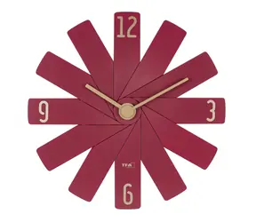 TFA 60.3020.05 CLOCK IN THE BOX červená / Nástěnné hodiny / O 40 cm / Tichý chod / Baterie AA