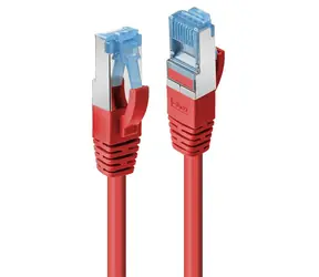 Lindy Cat6a S/FTP červená 1 m / Patch kabel / PIMF / LSZH / RJ45-RJ45 / 1 Gbit/s