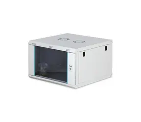 Digitus Dynamic šedá / Nástěnný rozvaděč / 19" / 7U / 385x600x600 mm / skleněné dveře / aktivní chlazení
