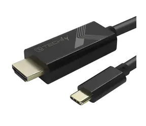 Techly IADAP-USBC-HDMI2TY černá / Kabel USB-C na HDMI / 4K / 2m