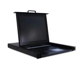 Inter-Tech 1708 LED 17" černá / KVM konzole / VGA / USB, PS/2 / 8 port / touchpad