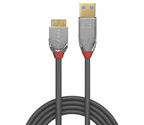 Lindy šedá / USB kabel / USB 3.0 Typ A - Micro-USB B / 5 Gbit/s / 1 m