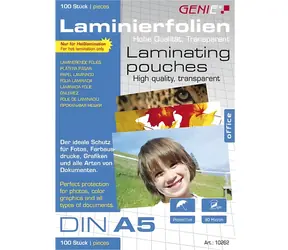 GENIE Laminovací fólie A5 / Laminovací fólie / 100 ks