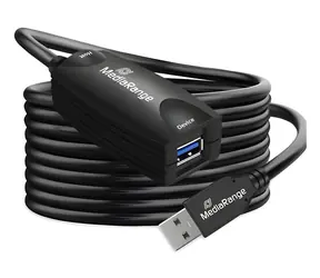 MediaRange MRCS242 černá / Aktivní prodlužovací kabel USB 3.0 / USB-A / 5 m