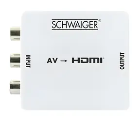 Schwaiger AV na HDMI konvertor / Redukce / 3x RCA -> HDMI / Full HD 1920x1080