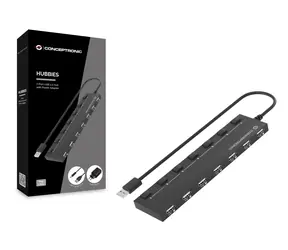 Conceptronic USB hub 7 portů černý