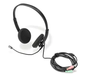 Digitus Office Headset černá / Sluchátka s mikrofonem / Přes hlavu / 3,5mm jack / potlačení hluku