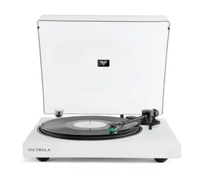 Victrola VPT-1520-WHT-INT Wave bílá / Gramofon / 2 rychlostní / RCA / Auracast / předzesilovač