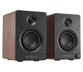 Victrola VPS-400-WLN-INT Tempo hnědá / Regálové reproduktory / Bluetooth / Auracast / 80 W RMS / USB-C