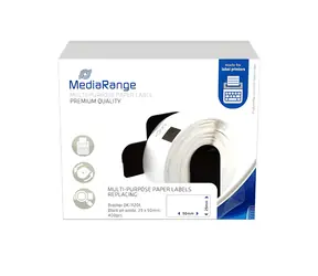 MediaRange kompatibilní etikety s Brother DK-11201 / papírové bílé / standardní adresy / 29 x 90 mm / 400 ks