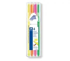 Staedtler Triplus Textsurfer / Zvýrazňovač / sada 4 ks / mix barev / šíře stopy 1-4 mm