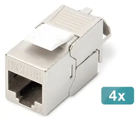 Digitus DN-93615 / Keystone modul / Cat6A stíněný / 500 MHz / RJ45 na LSA / 4 ks