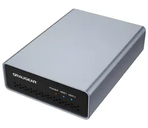 GrauGear / Externí RAID pouzdro / 2x 2,5" HDD/SSD / USB-C 3.2 Gen 2 / RAID 0,1