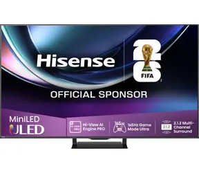 55" Hisense 55U7Q PRO černá / Televize / Mini LED / UHD / 165Hz / Dolby Atmos / Wi-Fi
