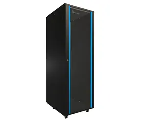 Extralink Stojanový rozvaděč 37U černá / Stojanový rozvaděč / 19" / 600×800 mm / skleněné dveře / nosnost 600 kg