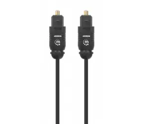 Manhattan Toslink černá / Optický audio kabel / M/M / 5 m / pozlacené konektory