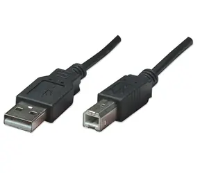 Manhattan USB 2.0 A-B černý / Kabel / 0,5 m / 480 Mbit/s