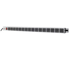 Intellinet 164498 / Nabíjecí lišta do racku / svislá / 16x USB-A / hliníková / 2m