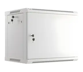 Lanberg WF01-6409-00S šedá / Nástěnný rozvaděč / 19" / 9U / 600x450 mm / kovové dveře / flat pack