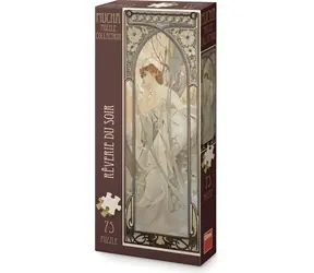 DINO Puzzle Alfons Mucha – Snění večera / Panoramatické / 75 dílků / 29,7 x 10,5 cm